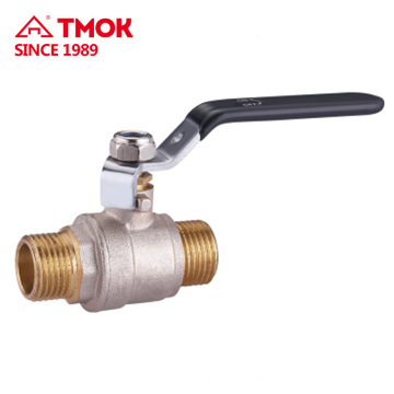 New black handle External thread Nickel plating brass ball valve